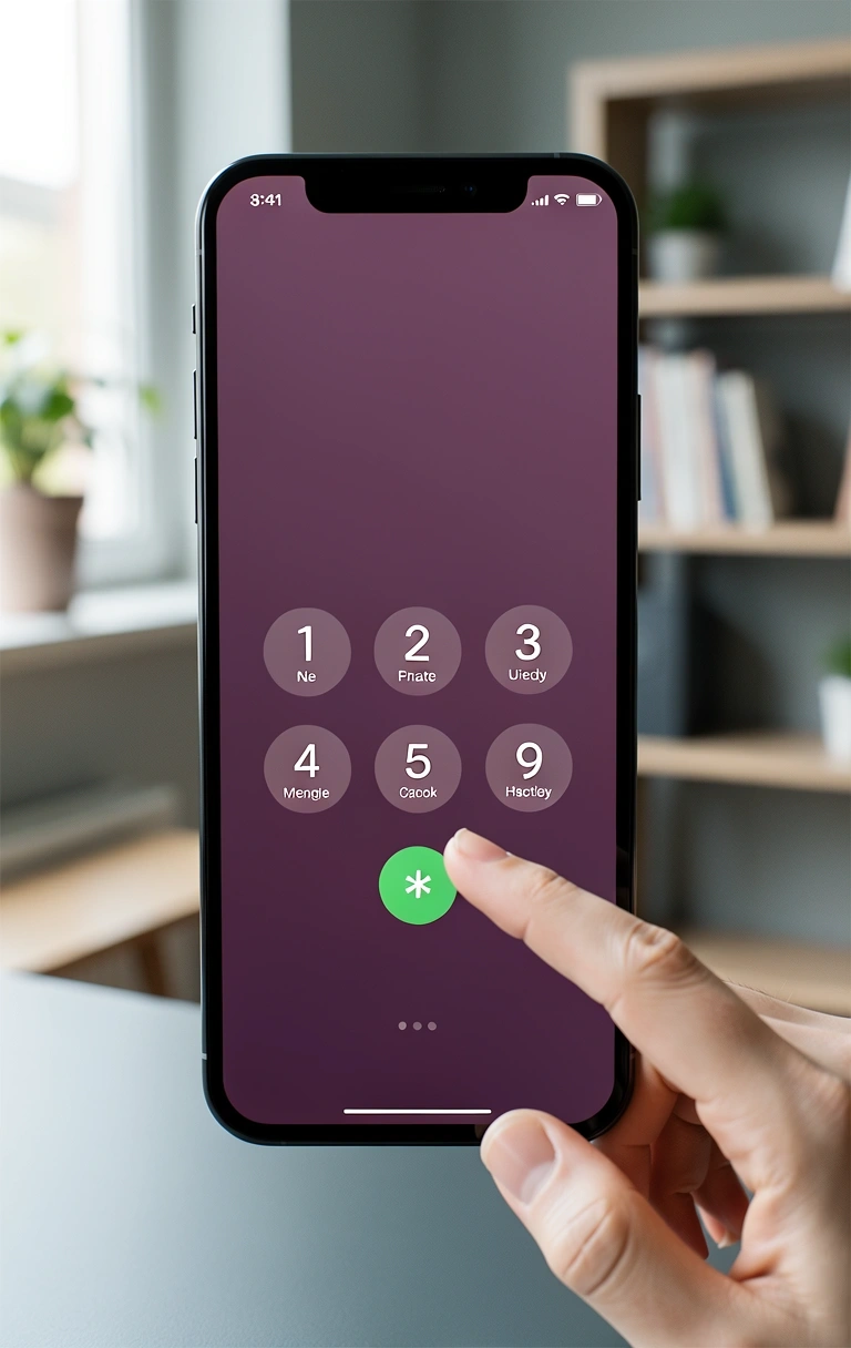 Interfejs wybierania numeru w telefonie